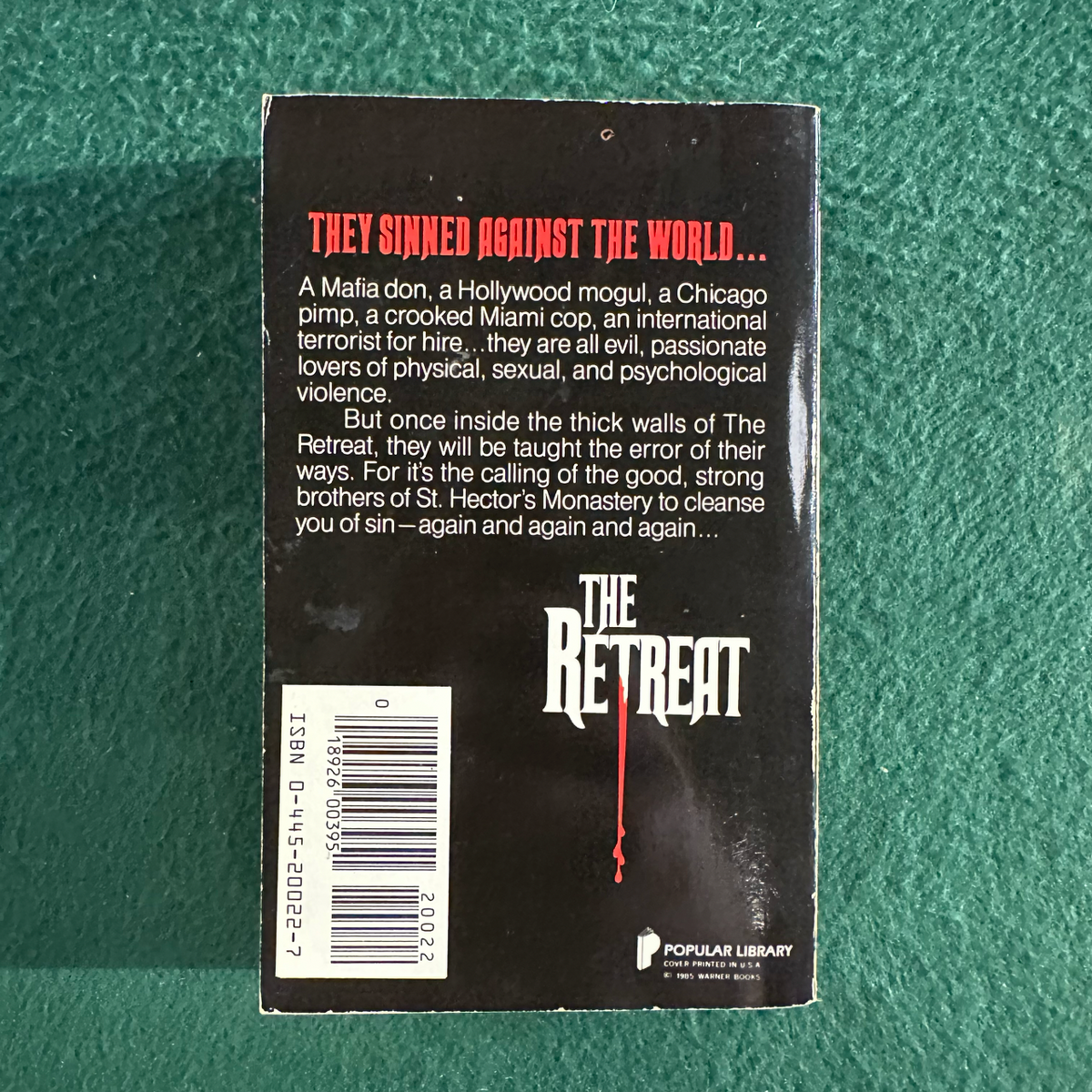Vintage Horror Paperback: Jerrold Mundis - The Retreat FIRST PRINTING