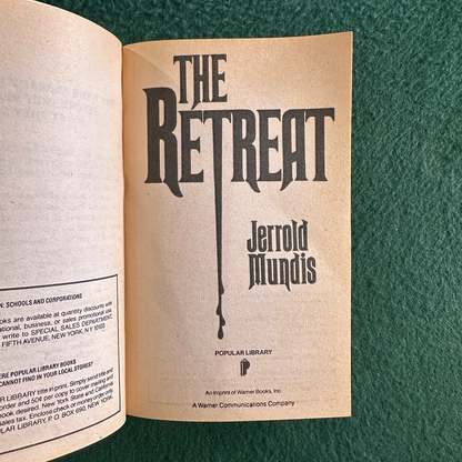 Vintage Horror Paperback: Jerrold Mundis - The Retreat FIRST PRINTING