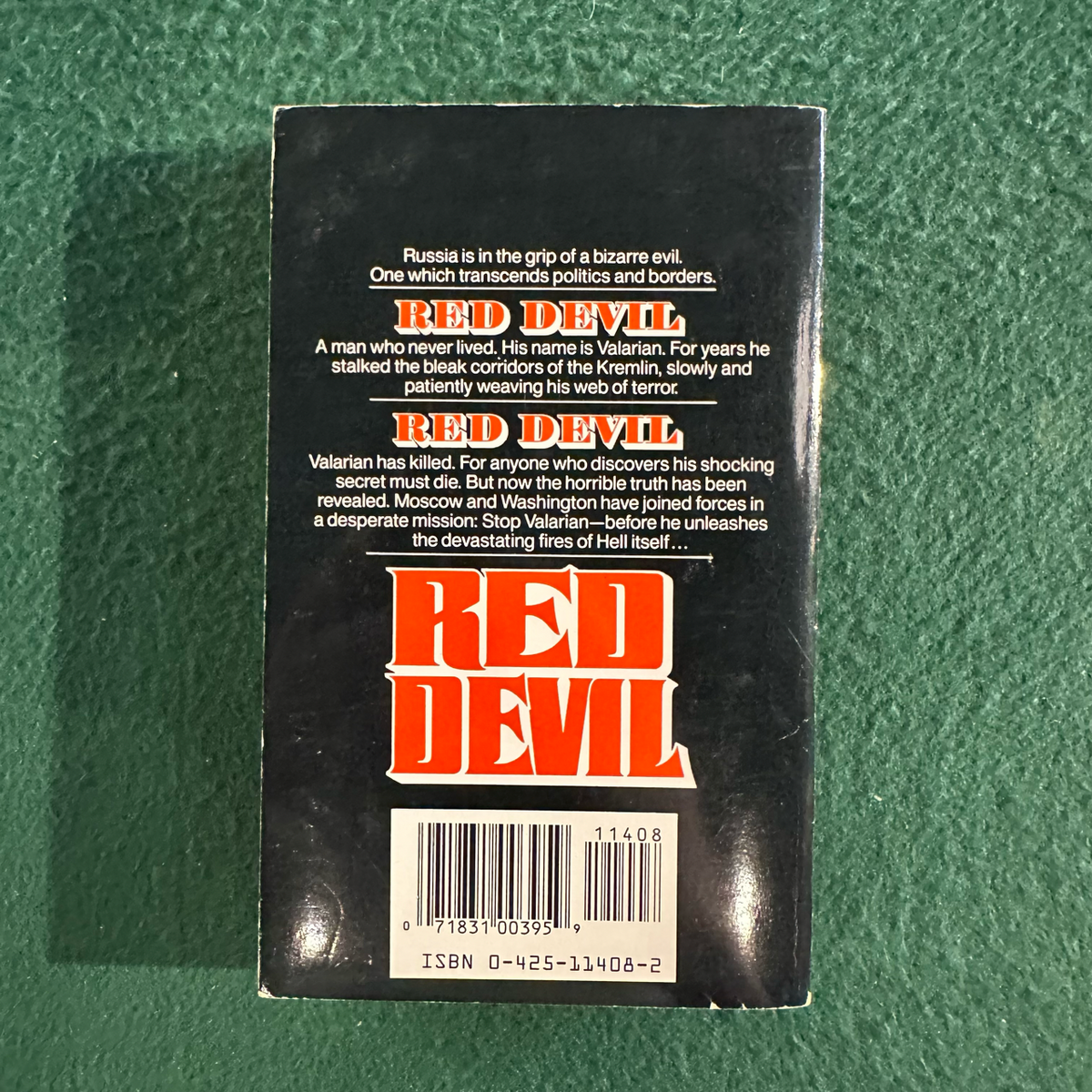 Vintage Horror Paperback: David Saperstein - Red Devil FIRST PRINTING