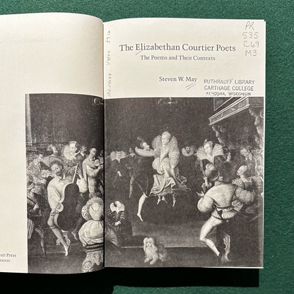 Vintage Non-Fiction Hardback: Steven W May - The Elizabethan Courtier Poets FIRST PRINT
