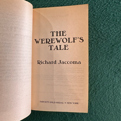 Vintage Horror Paperback: Richard Jaccoma - The Werewolf's Tale