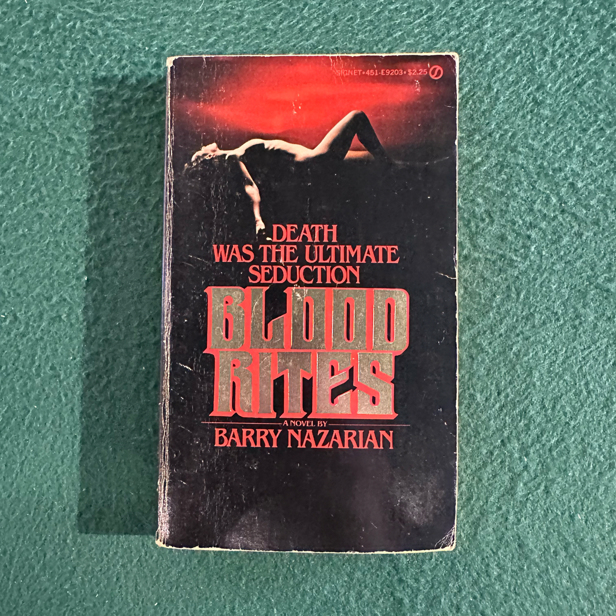 Vintage Horror Paperback: Barry Nazarian - Blood Rights FIRST PRINTING