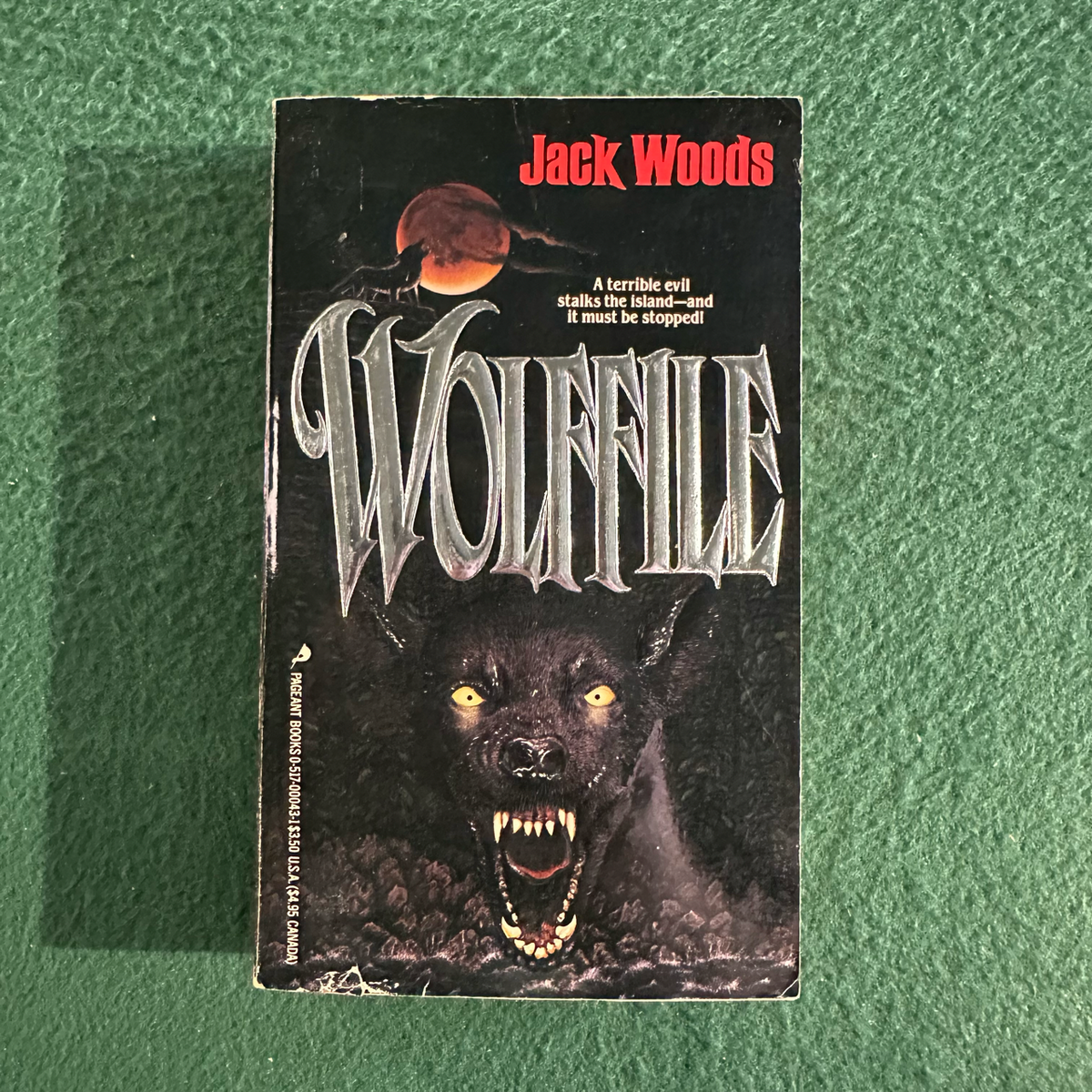 Vintage Horror Paperback: Jack Woods - Wolffile FIRST PRINTING