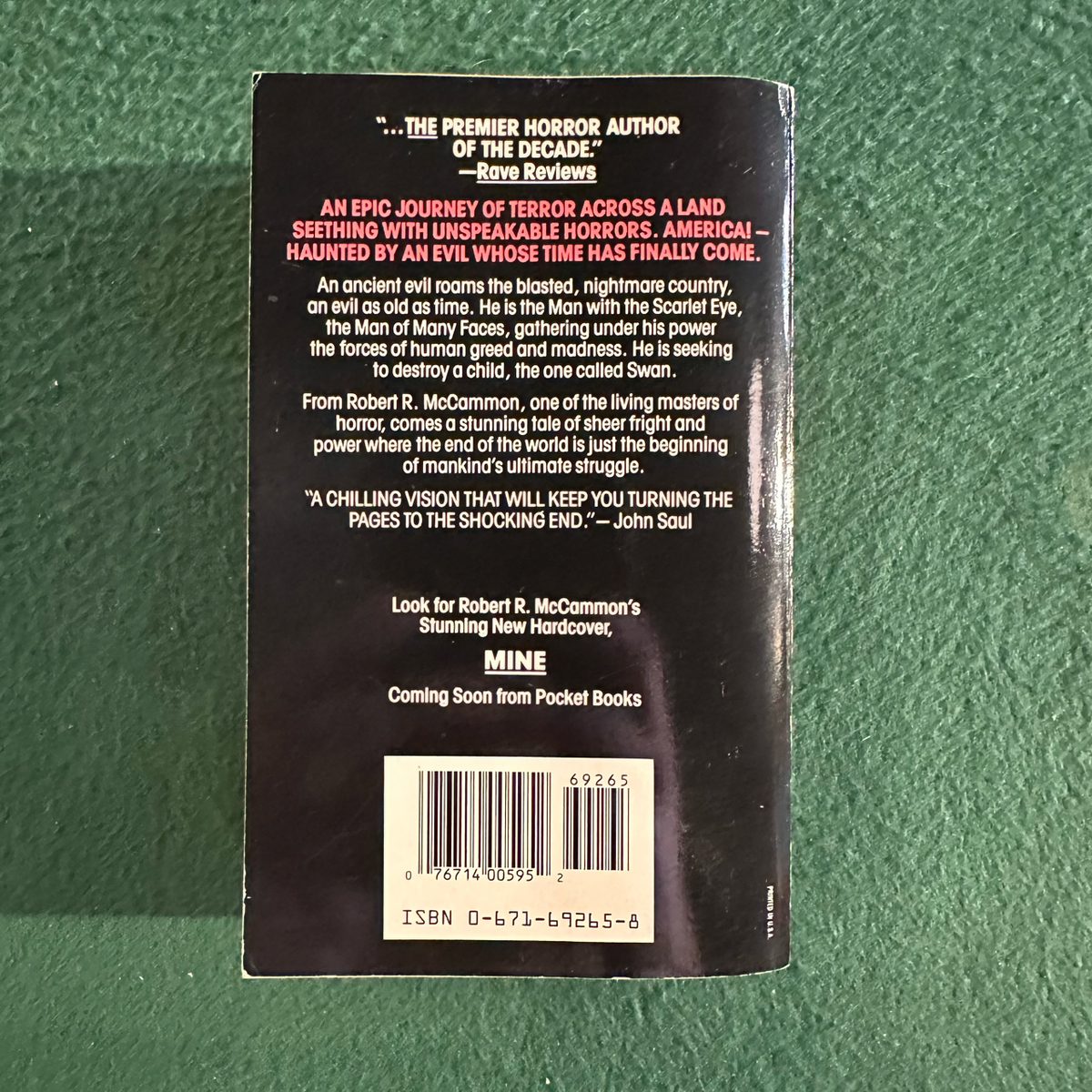 Vintage Horror Paperback: Robert R McCammon - Swan Song