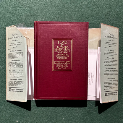 Antique Fiction Hardback: Jacinto Benavente - Plays, featuring The Prince Who Learned Everything from Books, Saturday Night, In the Clouds and The Truth 1923