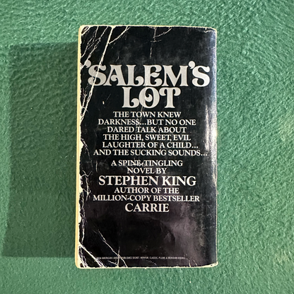 Vintage Horror Paperback: Stephen King - 'Salem's Lot FIRST PRINTING
