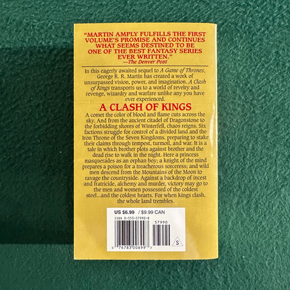 Vintage Fantasy Paperback: George RR Martin - A Clash of Kings FIRST PRINTING