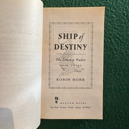 Vintage Fantasy Paperback: Robin Hobb - Ship of Destiny FIFTH PRINTING
