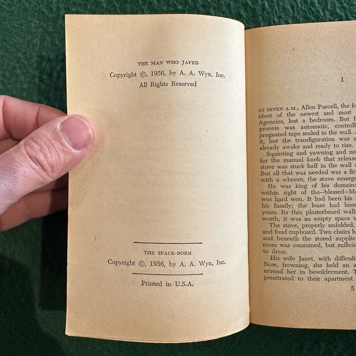 Vintage Sci-Fi Paperback: Philip K Dick / E C Tubb - Ace Double: The Man Who Japed / The Space-Born