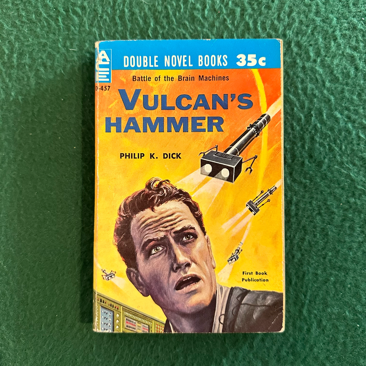 Vintage Sci-Fi Paperback: Philip K Dick / John Brunner - Ace Double: Vulcan's Hammer / The Skyknappers