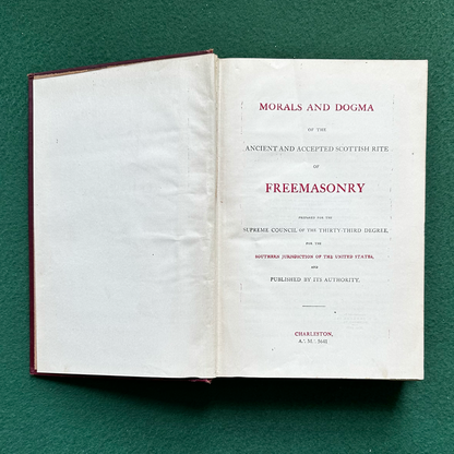 Antique Non-Fiction Hardback: Morals and Dogma of the Ancient and Accepted Scottish Rite of Freemasonry 1920