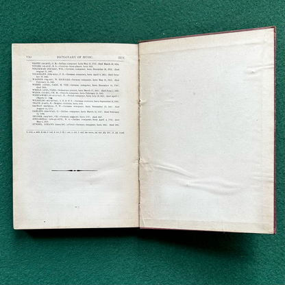 Antique Non-Fiction Hardback: Mathews and Liebling - Dictionary of Music