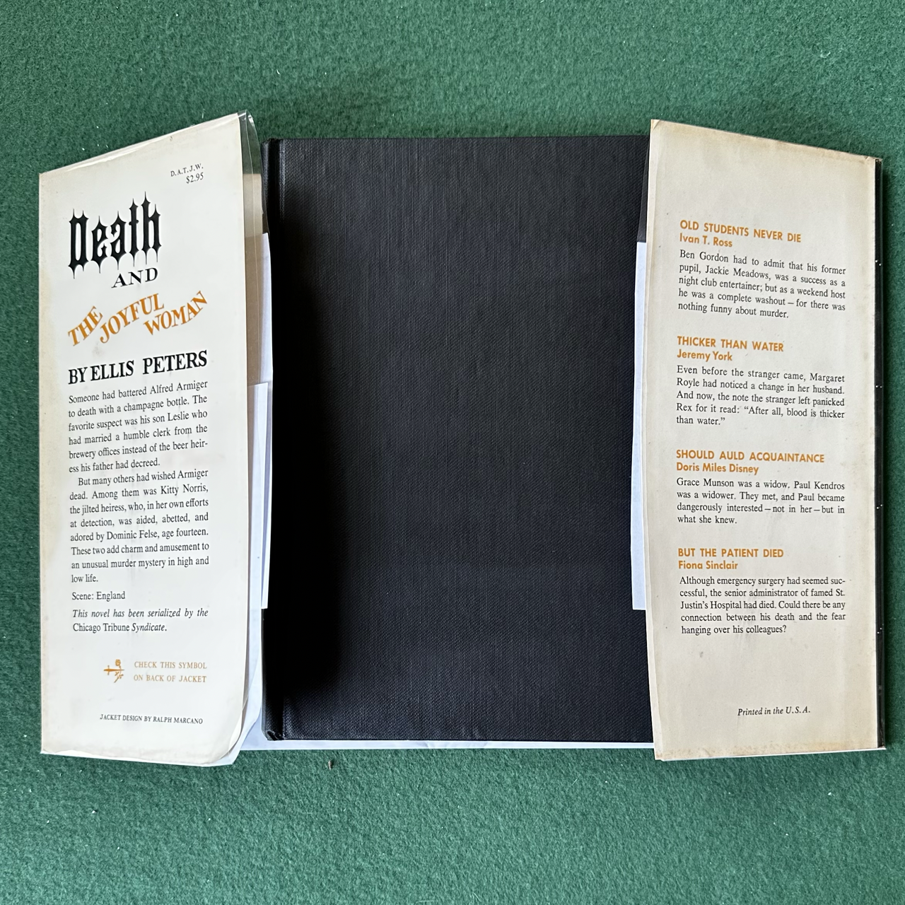 Vintage Fiction Hardback: Ellis Peters - Death and the Joyful Woman FIRST EDITION