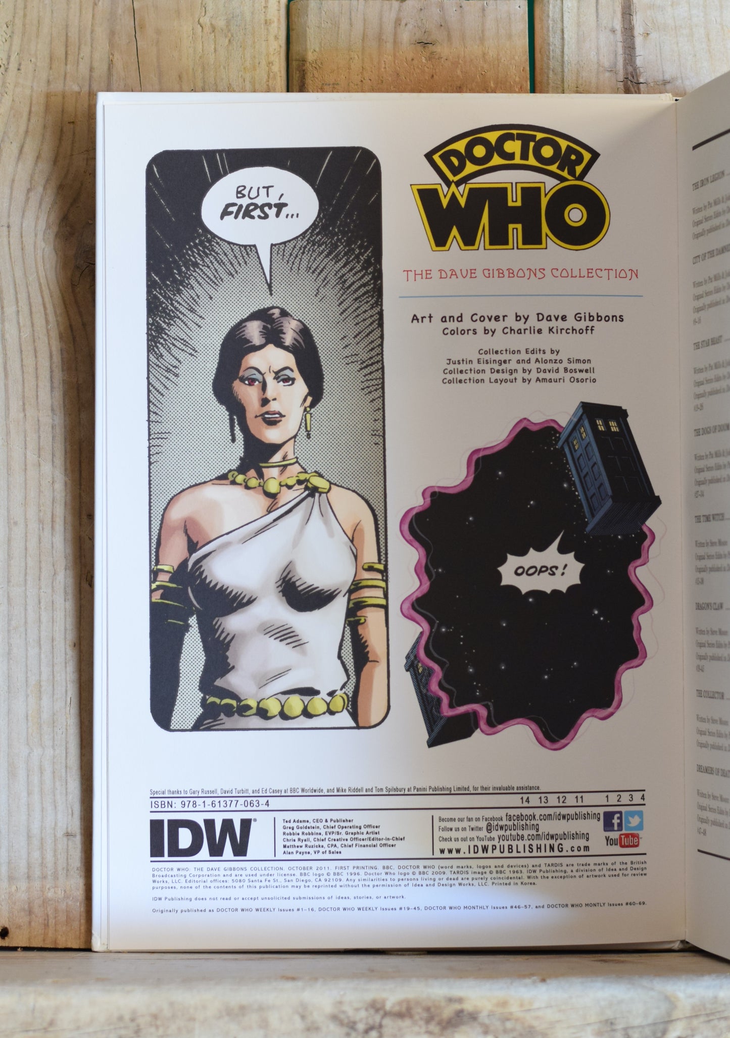 Graphic Novel Hardback: Doctor Who - The Dave Gibbons Collection FIRST PRINTING