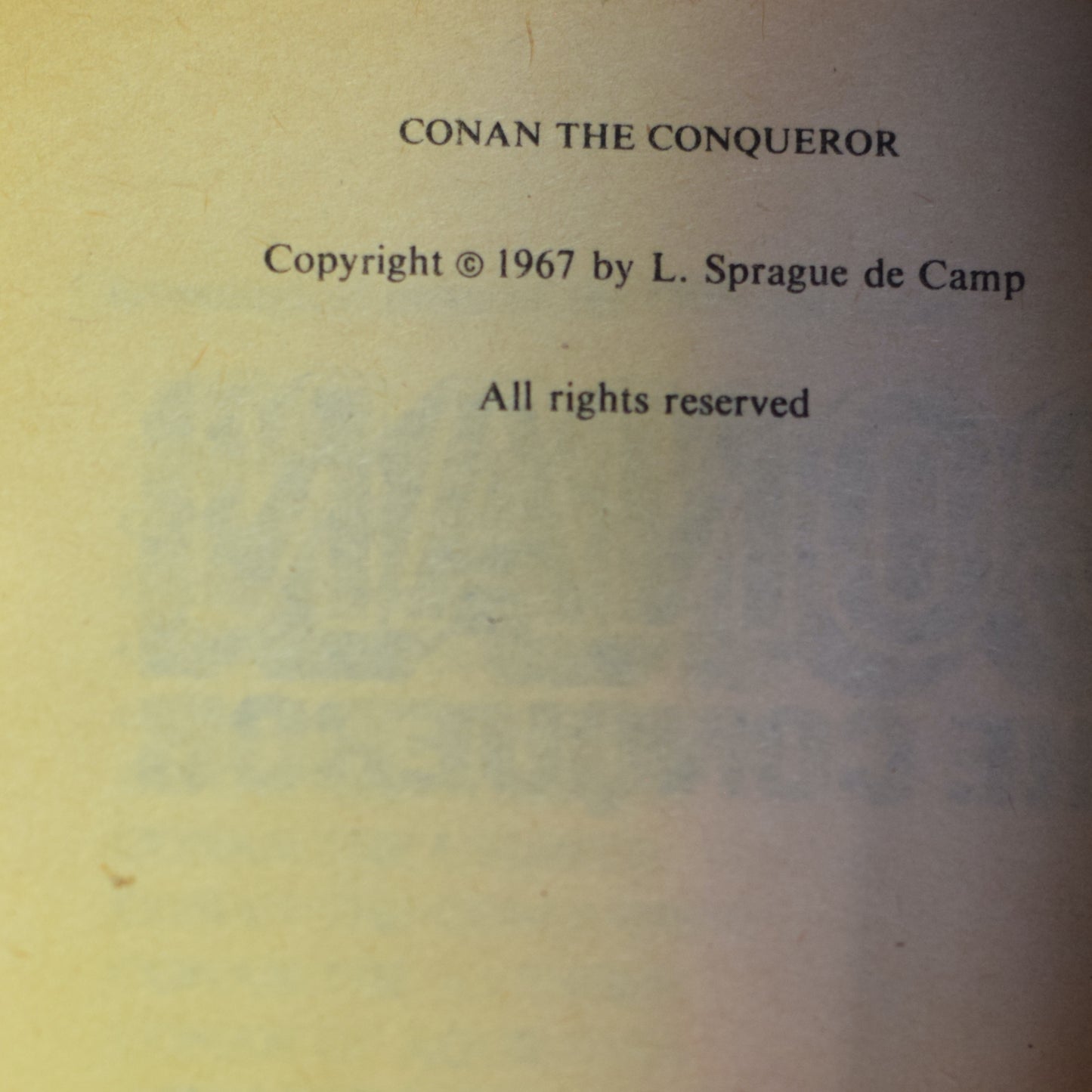 Vintage Fantasy Paperback: Robert E Howard and L Sprague de Camp - Conan the Conqueror