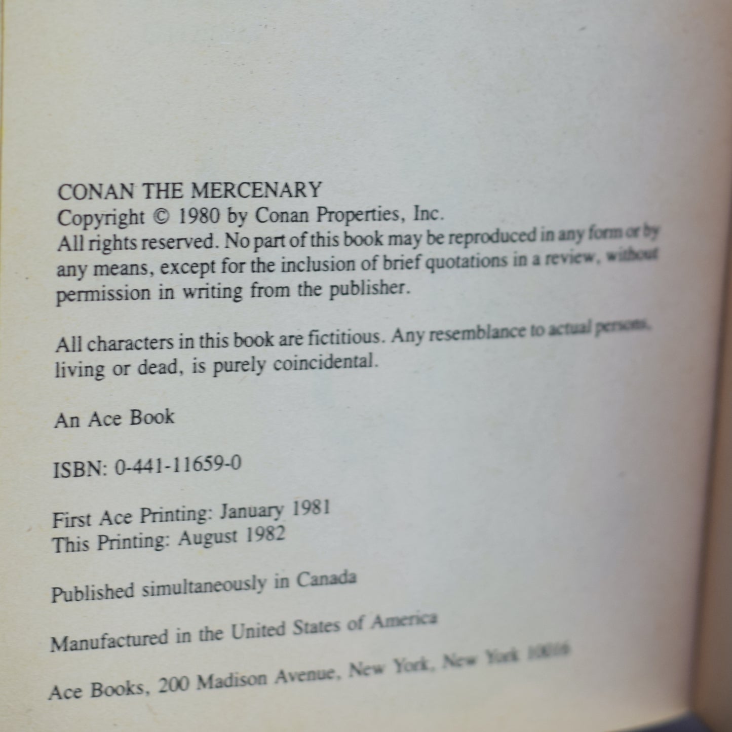 Vintage Fantasy Paperback: Andrew J Offutt - Conan the Mercenary
