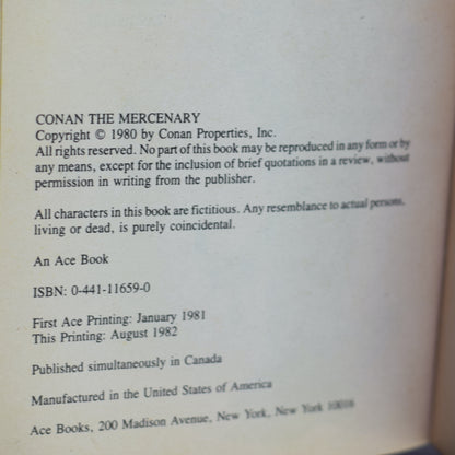 Vintage Fantasy Paperback: Andrew J Offutt - Conan the Mercenary