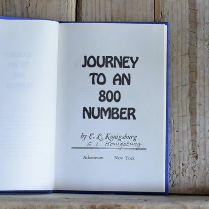 Vintage Fiction Hardback: E L Koningsburg - Journey to a 800 Number SIGNED