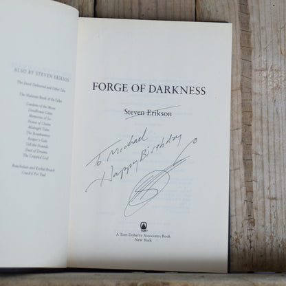 Fantasy Hardback: Steven Erikson - Forge of Darkness SIGNED FIRST EDITION