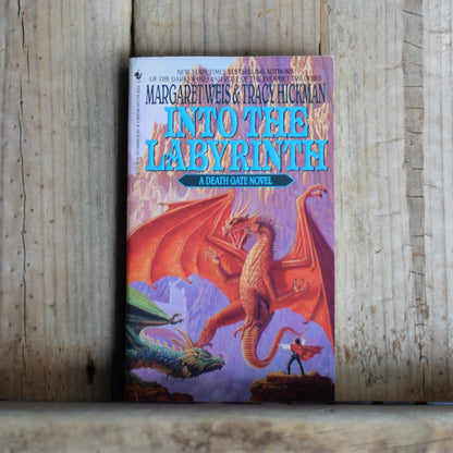 Vintage Fantasy Paperback: Magaret Weis and Tracy Hickman - Into the Labyrinth, A Deathgate Novel SIGNED FIRST PRINTING
