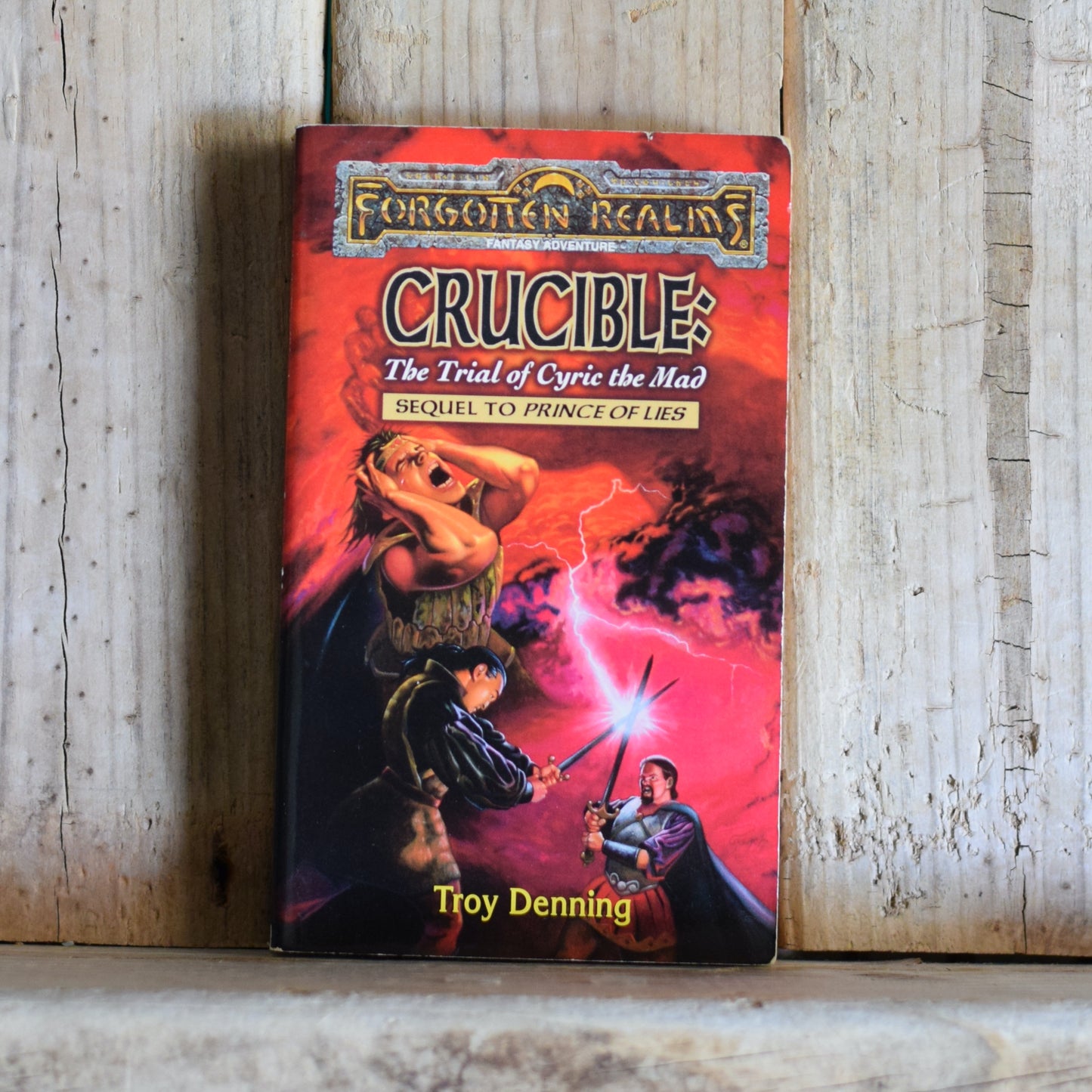 Vintage Dungeons and Dragons Paperback: Troy Denning - Crucible: The Trial of Cyric the Mad FIRST PRINTING