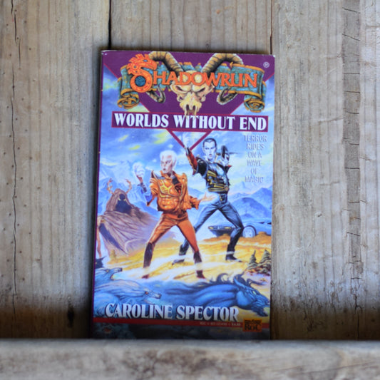 Vintage Fantasy Paperback: Caroline Spector - Shadowrun, Worlds Without End FIRST EDITION/PRINTING