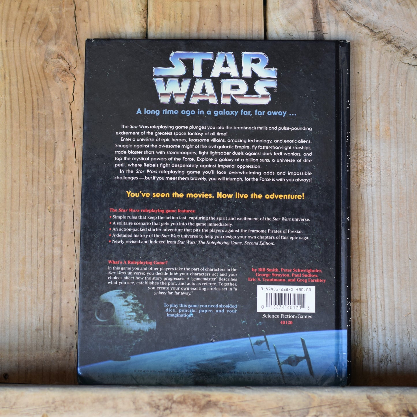 Vintage Star Wars RPG Hardback: Star Wars, The Roleplaying Game, Second Edition FIRST PRINTING