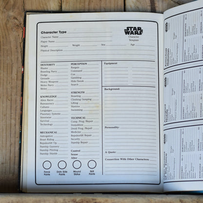 Vintage Star Wars RPG Hardback: Star Wars, The Roleplaying Game FIRST PRINTING