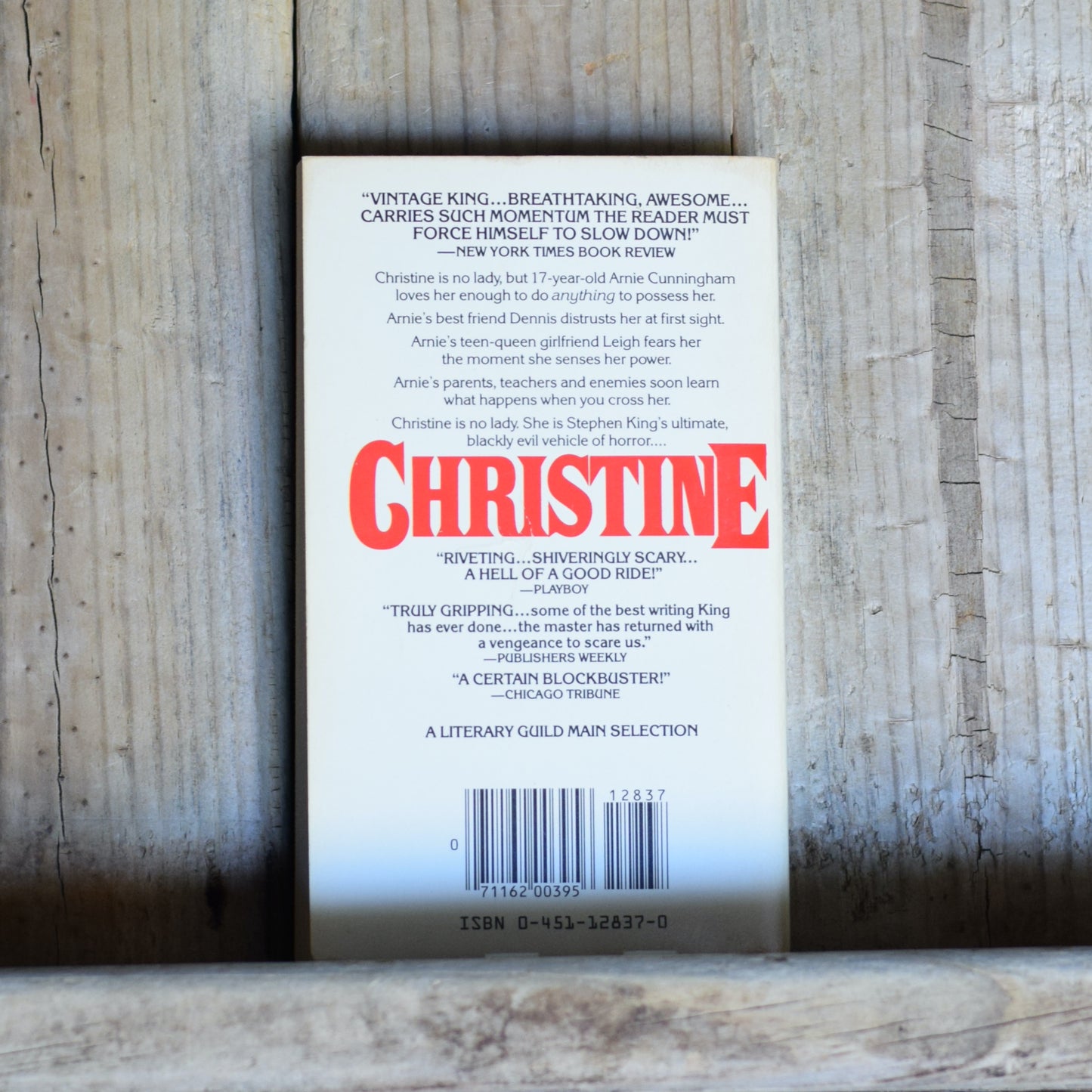 Vintage Horror Paperback: Stephen King - Christine FIRST PRINTING