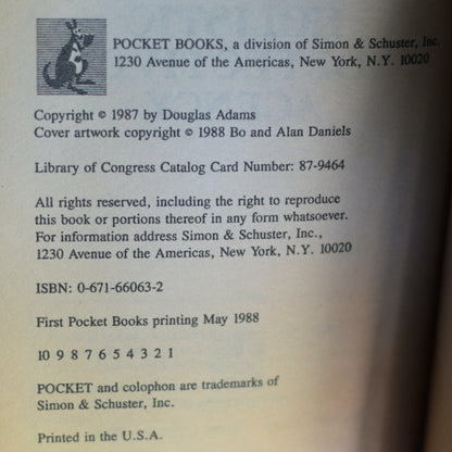Vintage Fiction Paperback: Douglas Adams - Dirk Gentley's Holistic Detective Agency FIRST PRINTING