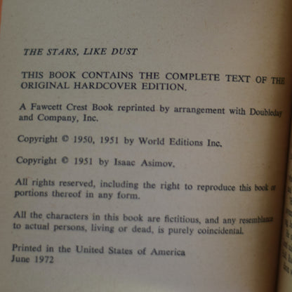 Vintage Sci-fi Paperback: Isaac Asimov - The Stars Like Dust
