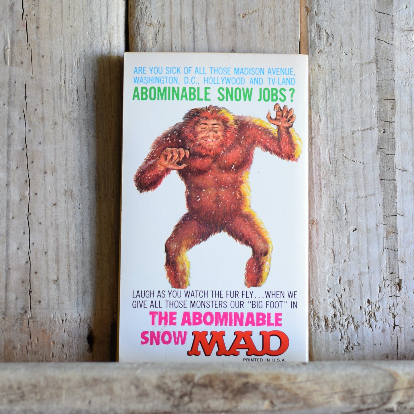 Vintage Fiction Paperback: The Abominable Snow MAD, Edited by Albert B Feldstein FIRST PRINTING