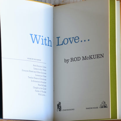 Vintage Poetry Hardback: Rod McKuen - With Love...