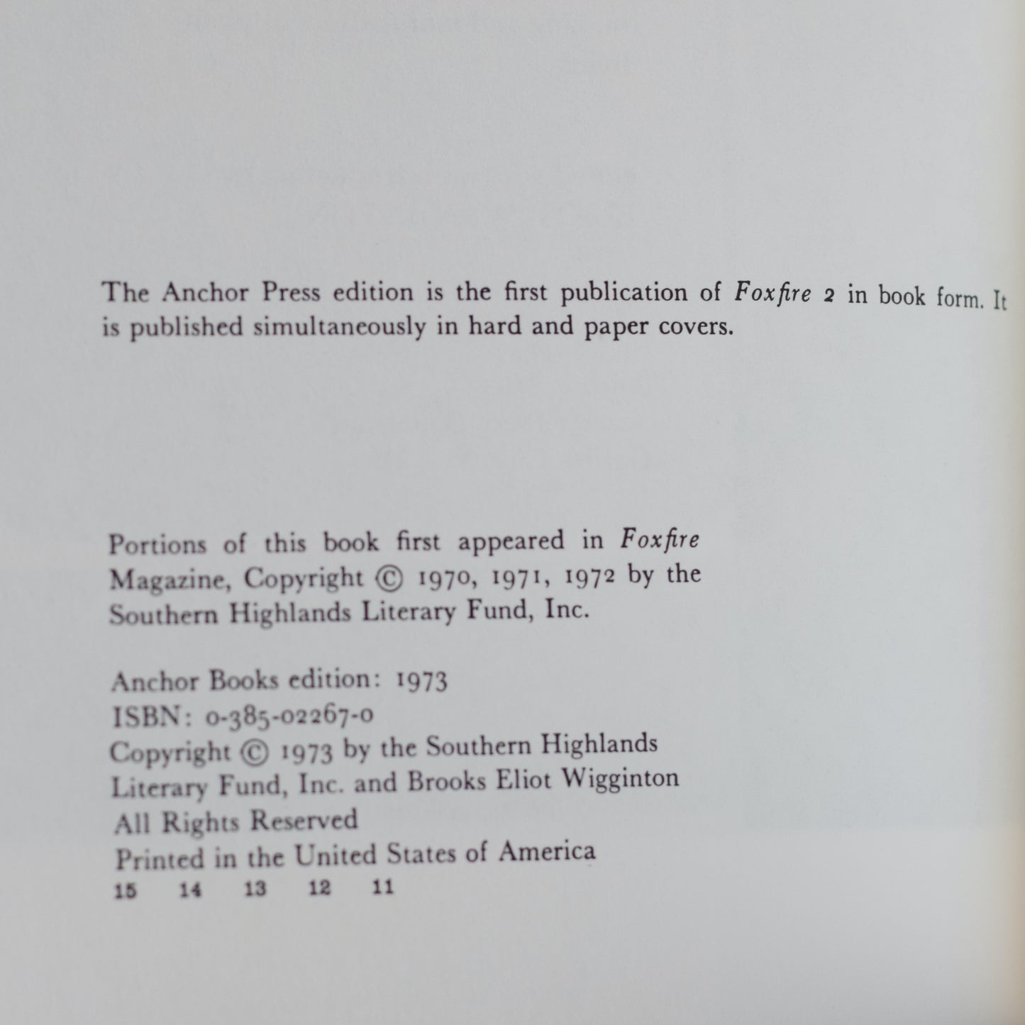 Vintage Non-Fiction Paperbacks: Eliot Wigginton - The Foxfire Books 1, 2 an 3