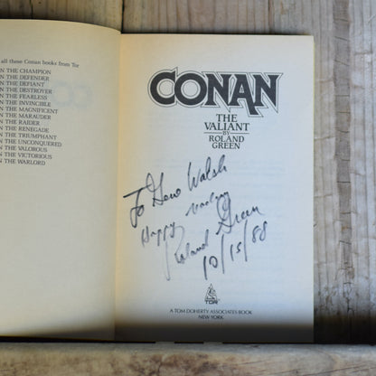 Vintage Fantasy Paperback: Roland Green - Conan The Valiant SIGNED FIRST EDITION/PRINTING