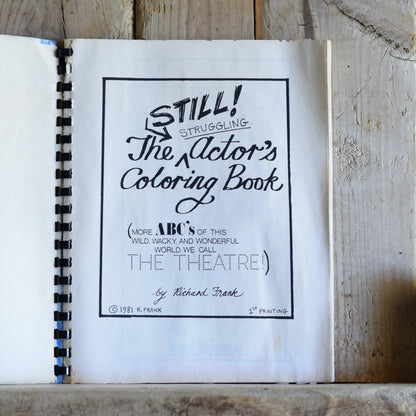 Vintage Coloring Book: Richard Frank - The Still Struggling Actor's Coloring Book 2 FIRST PRINTING