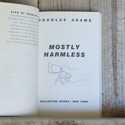 Vintage Sci-fi Paperback: Douglas Adams - Mostly Harmless SIGNED FIRST PRINTING
