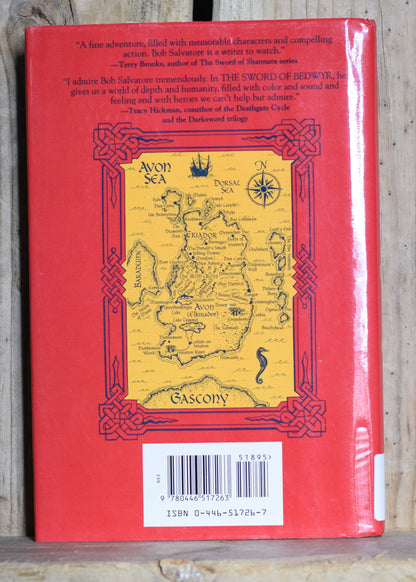Vintage Fantasy Hardback Novel: RA Salvatore - The Crimson Shadow, The Sword of Bedwyr FIRST PRINTING