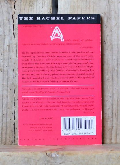 Vintage Fiction Paperback Novel: Martin Amis - The Rachel Papers
