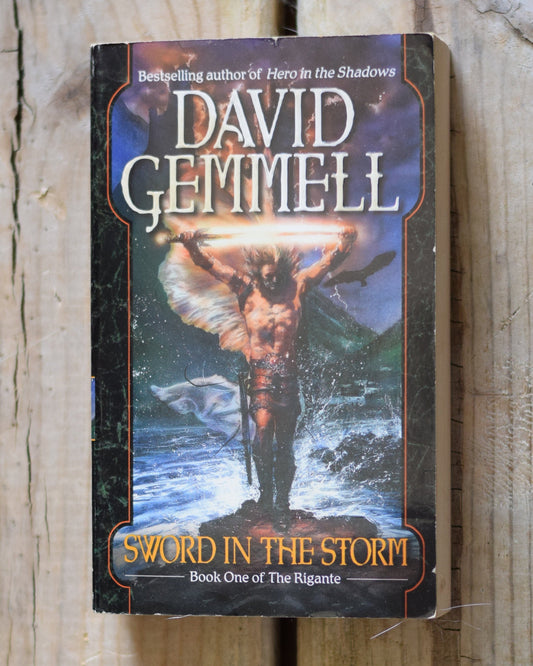Vintage Fantasy Paperback Novel: David Gemmell - Sword in the Storm, Book One of The Rigante FIRST EDITION