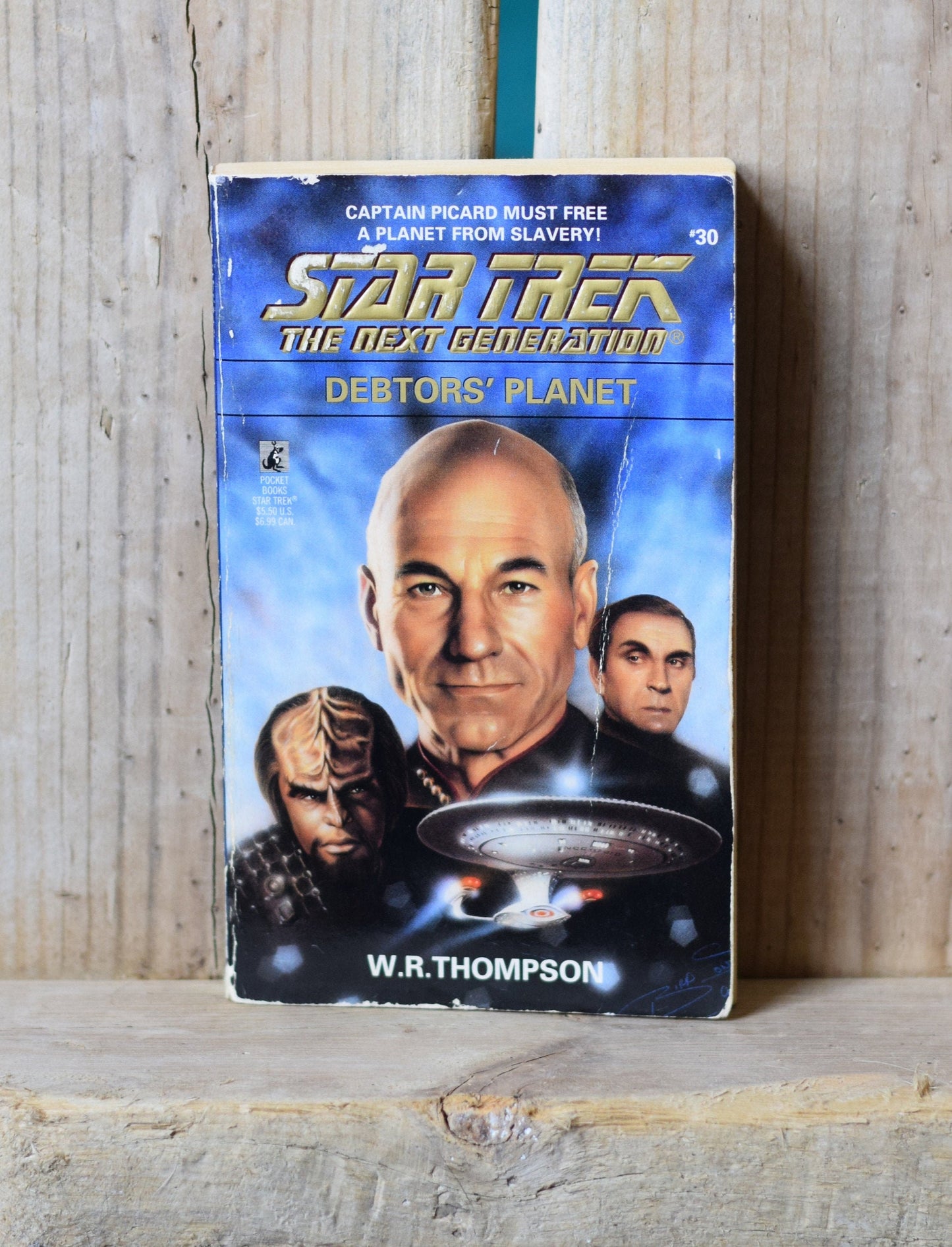 Vintage Sci-Fi Paperback Novel: W R Thompson - Star Trek, The Next Generation, Debtor's Planet
