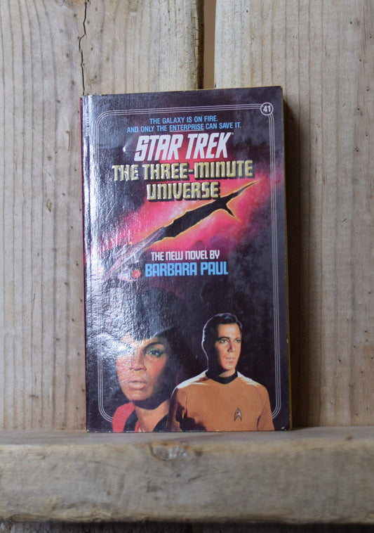 Vintage Star Trek Paperback Novel: Barbara Paul - The Three Minute Universe FIRST PRINTING