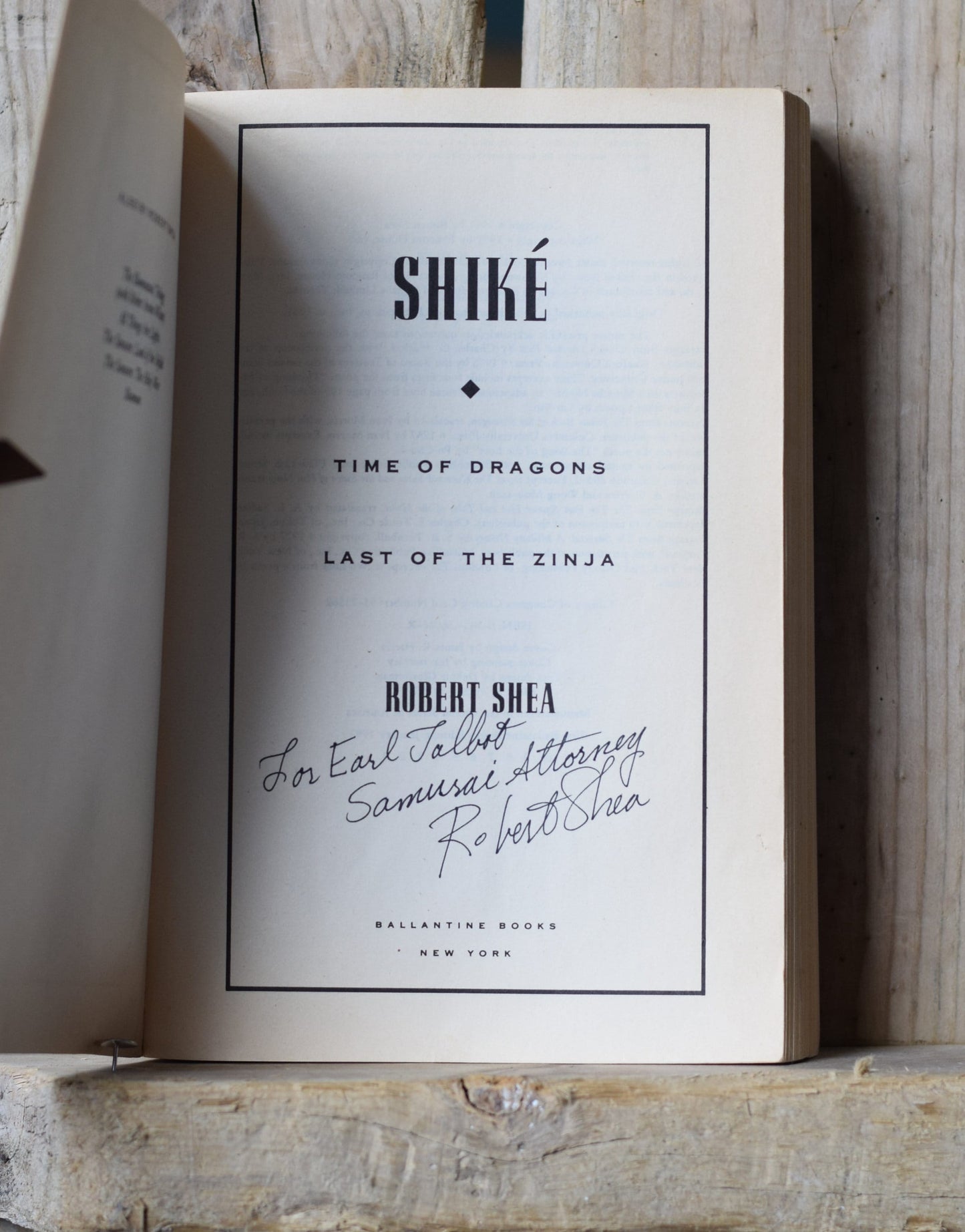 Vintage Fantasy Paperback Novel: Robert Shea - Shike SIGNED FIRST EDITION