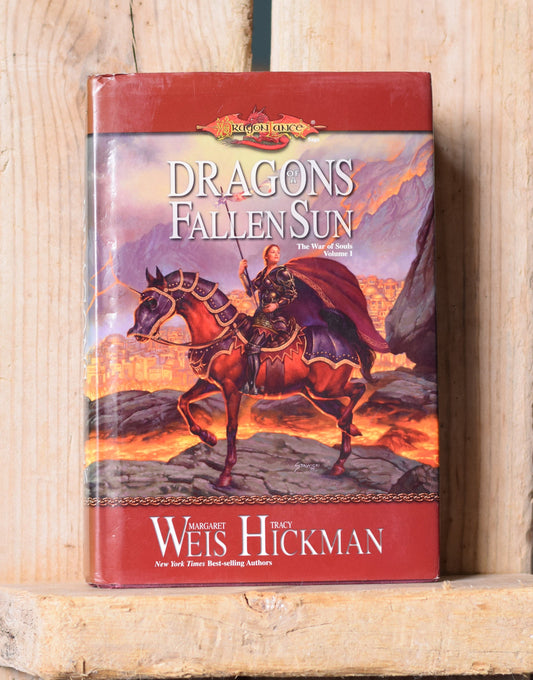 Vintage Dungeons and Dragons Hardback Novel: Margaret Weis & Tracy Hickman - Dragons of a Fallen Sun, The War of Souls Vol 1 FIRST EDITION