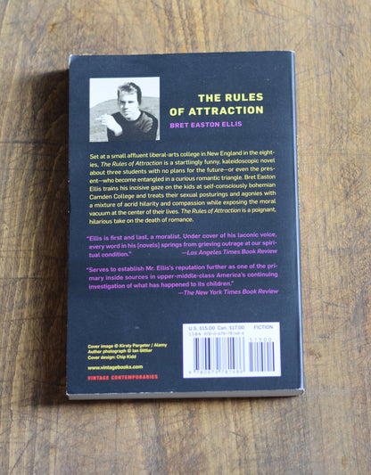 Vintage Fiction Paperback Novel: Bret Easton Ellis - The Rules of Attraction