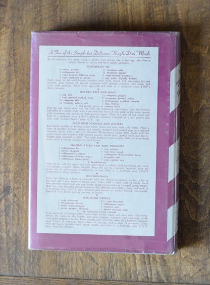 Vintage Cookbook: Samuel Pepys - More Thoughts for Food, A Menu Aid 1943