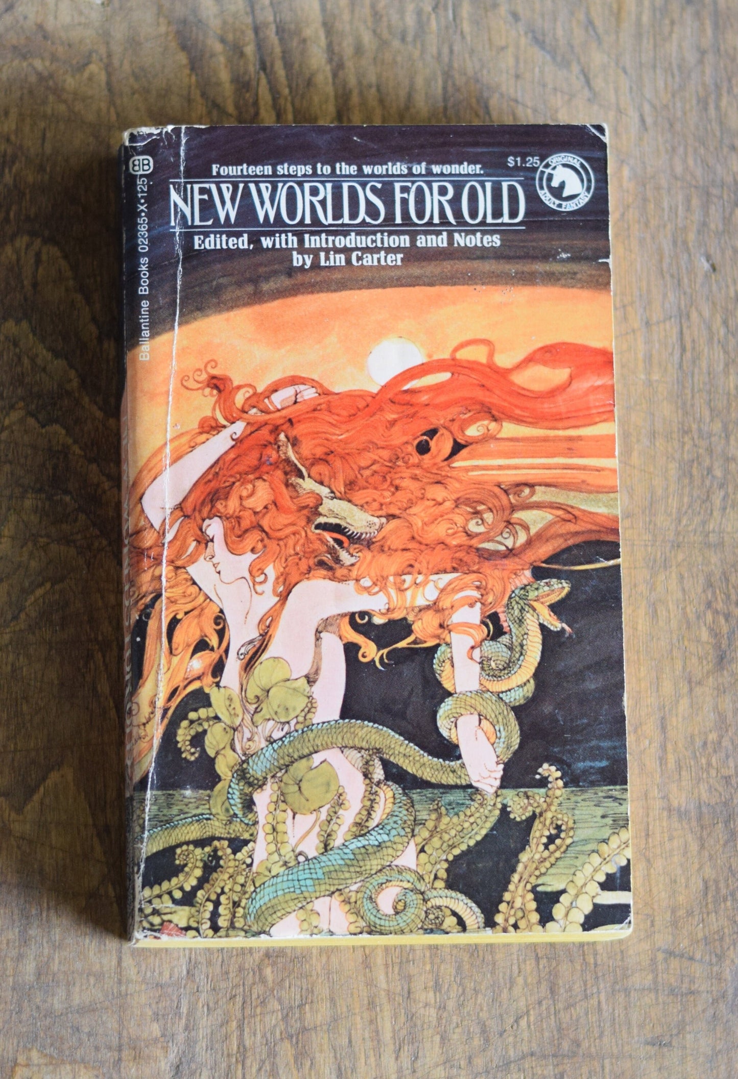 Vintage Fantasy Paperback Novel: New Worlds for Old - Edited by Lin Carter FIRST PRINTING
