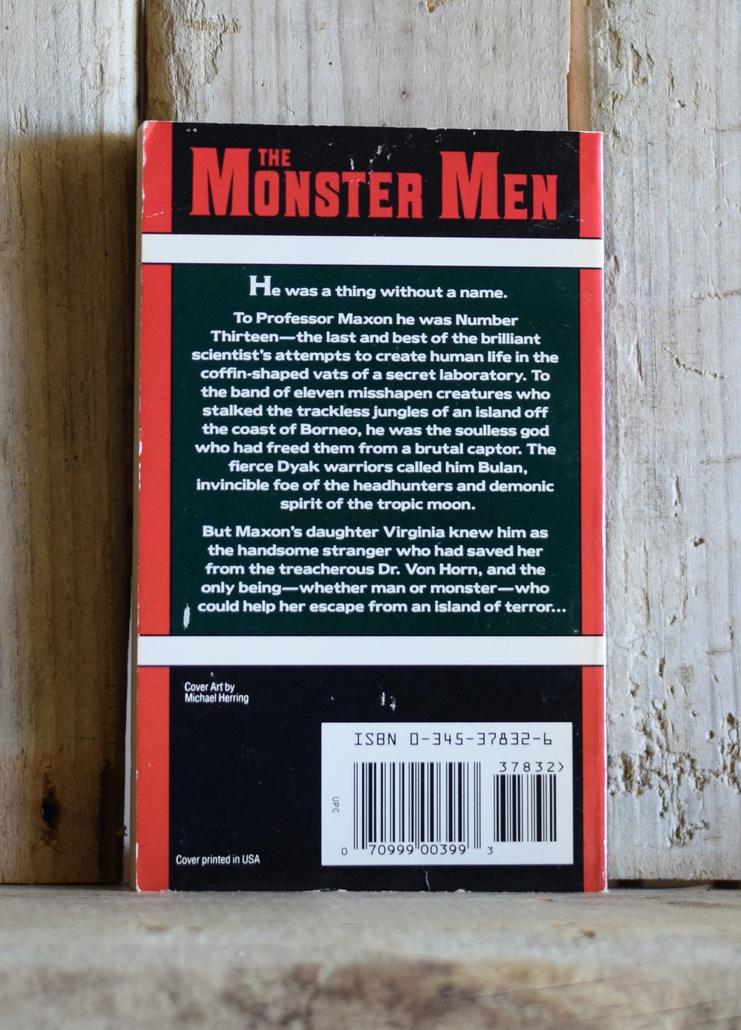 Vintage Sci-Fi Paperback Novel: Edger Rice Burroughs - The Monster Men