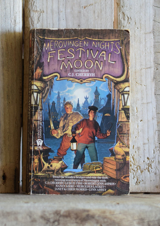 Vintage Fantasy Paperback Novel: Merovingen Nights Festival Moon, Edited by CJ Cherryh FIRST PRINTING