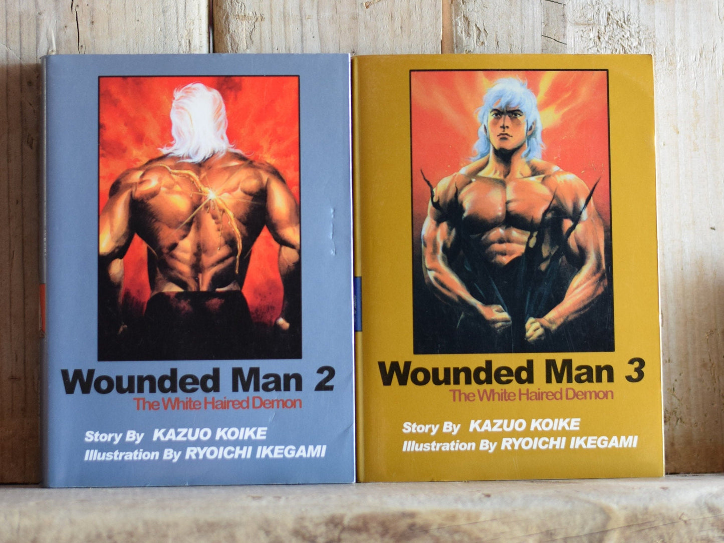 Vintage Graphic Novels: Kazuo Koike and Ryoichi Ikegami - Wounded Man, The White Haired Demon Books 2 and 3 FIRST EDITIONS